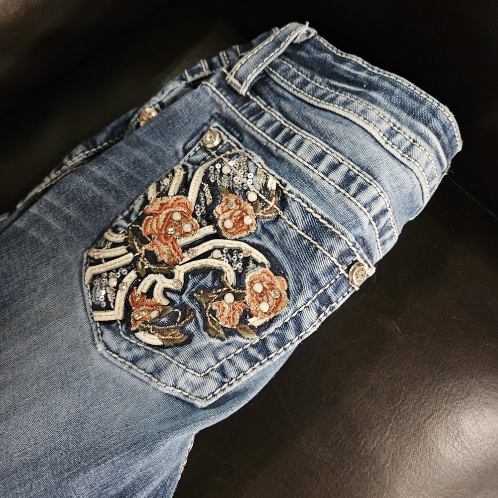 Embroidered Blue Jeans